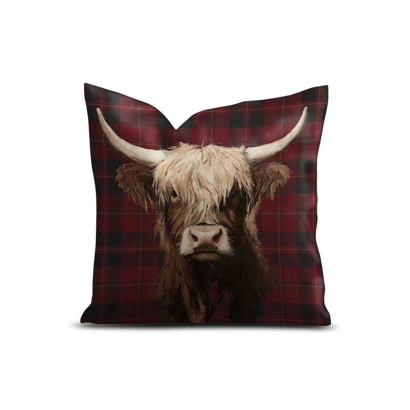 Coussin Velours Vache Villafranca