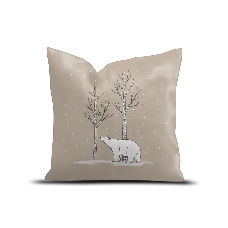 Coussin Velours Weisskugel