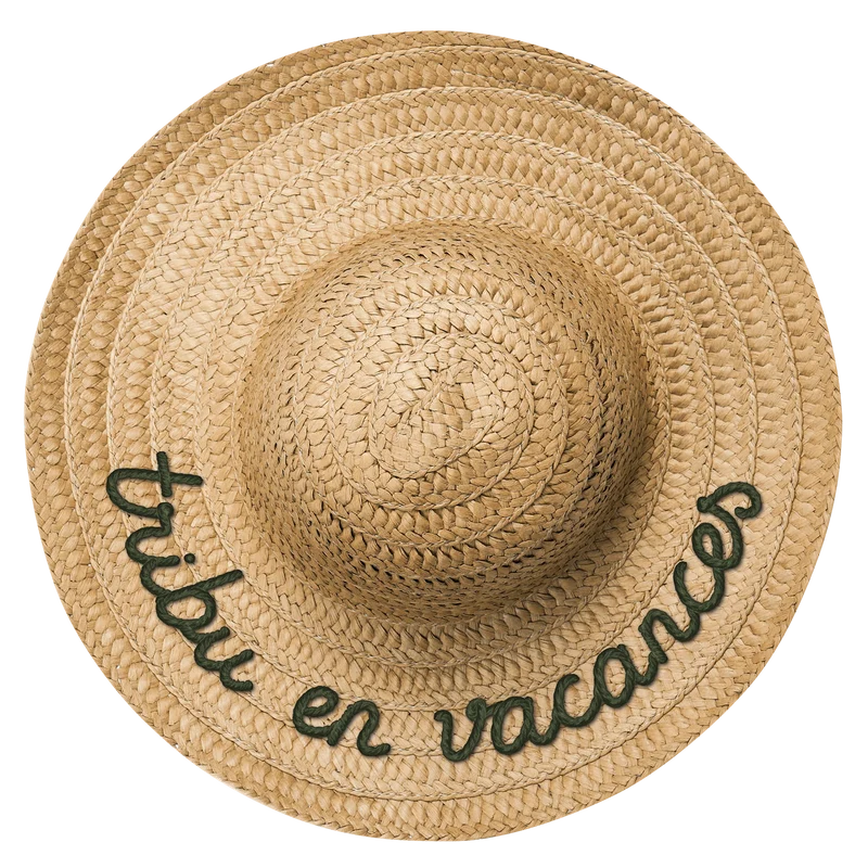 Décoration en PVC expansé, effet trompe œil « chapeau de paille » Tribu