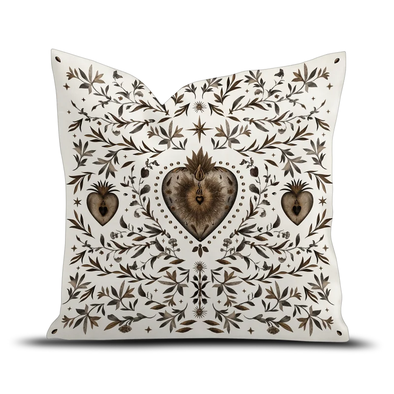 Coussin velours Corazon de Cuenca