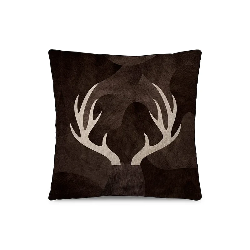 Coussin velours Cornes de Cerf