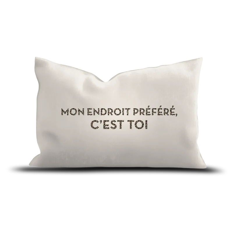 Coussin Velours Endroit Préféré