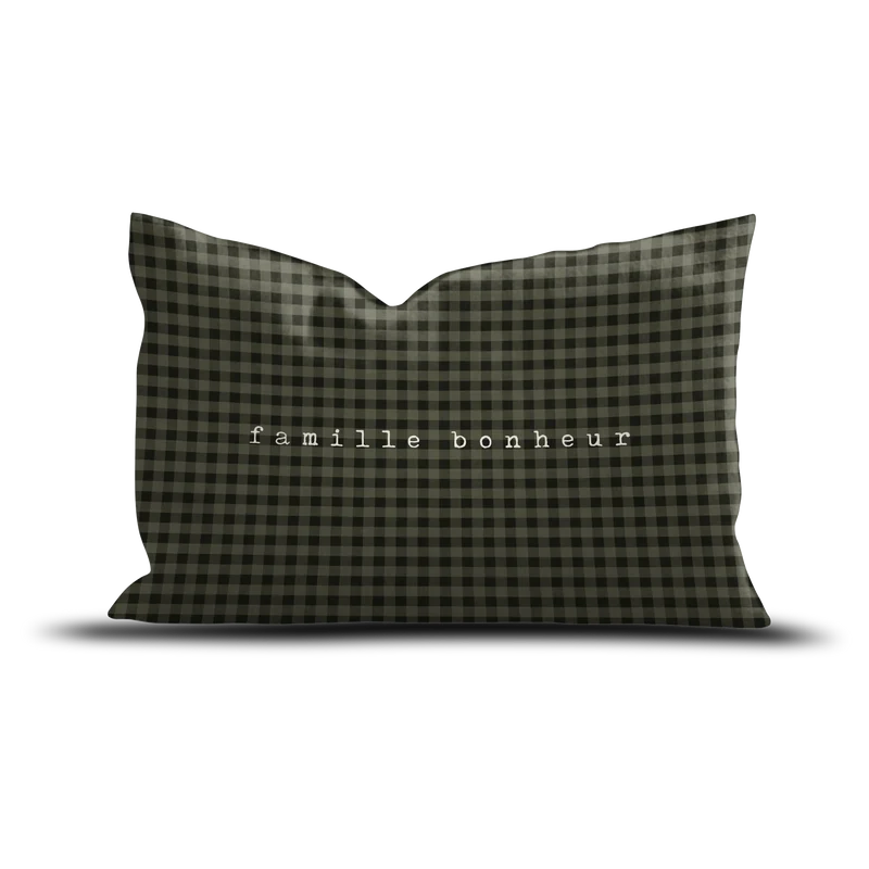 Coussin velours Famille Bonheur
