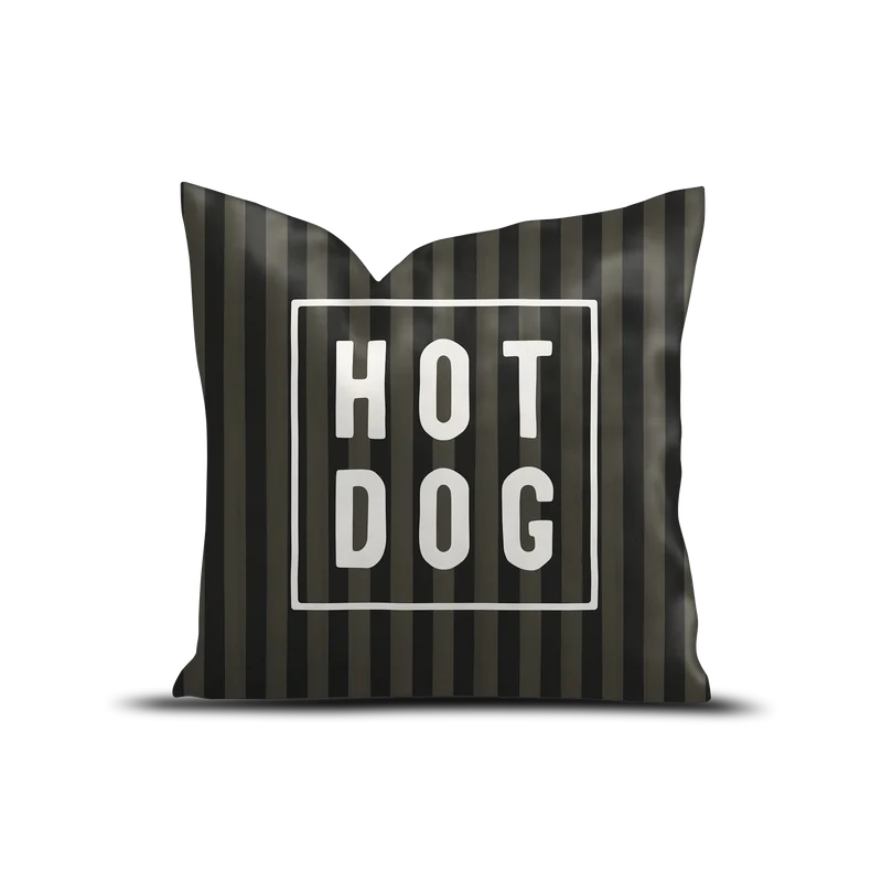 Coussin velours Hot Dog