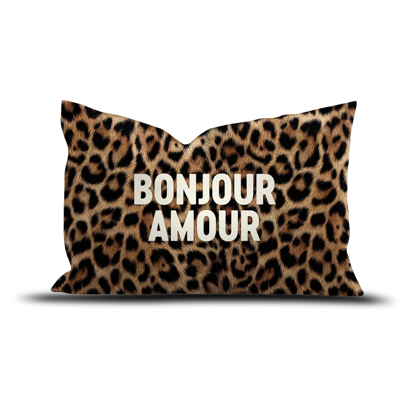 Coussin velours Leo Bonjour Amour