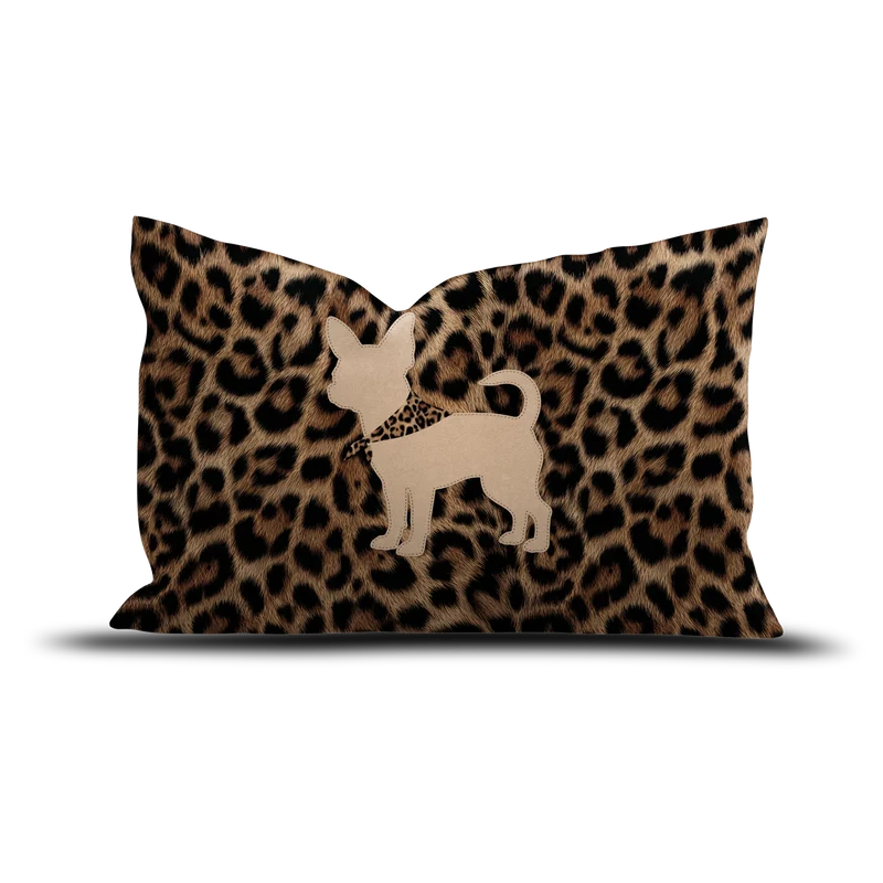 Coussin velours Leo Chihuahua
