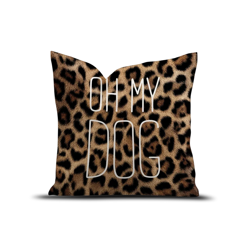 Coussin velours Leo Oh My Dog