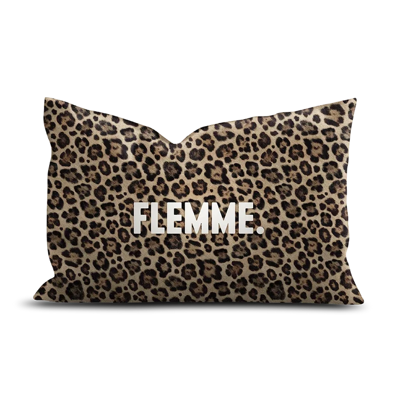 Coussin Velours Léopard Flemme