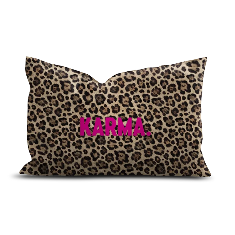 Coussin Velours Léopard Karma
