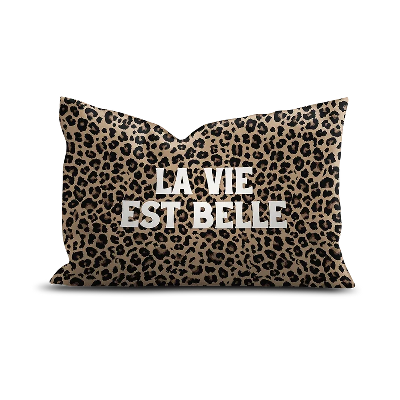 Coussin Velours Léopard Napata