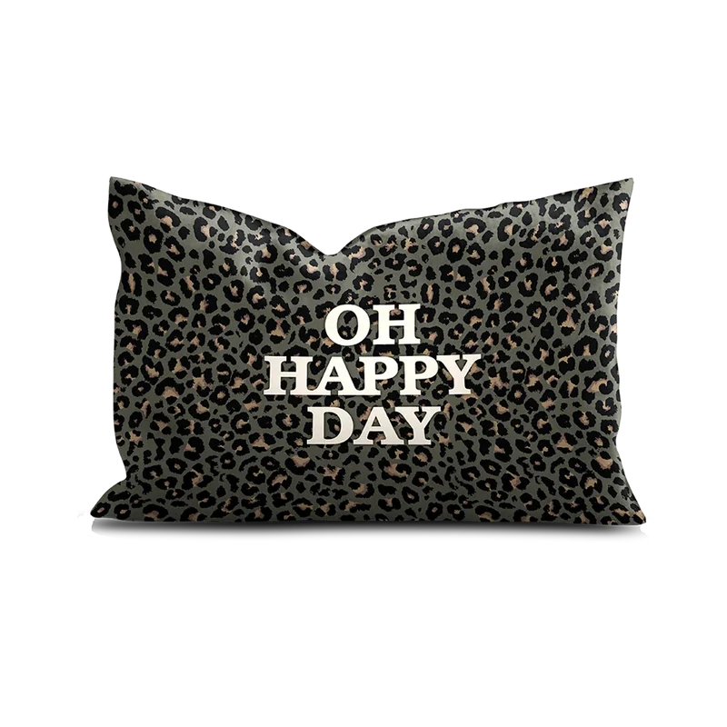 Coussin Velours Léopard Oh Happy Day