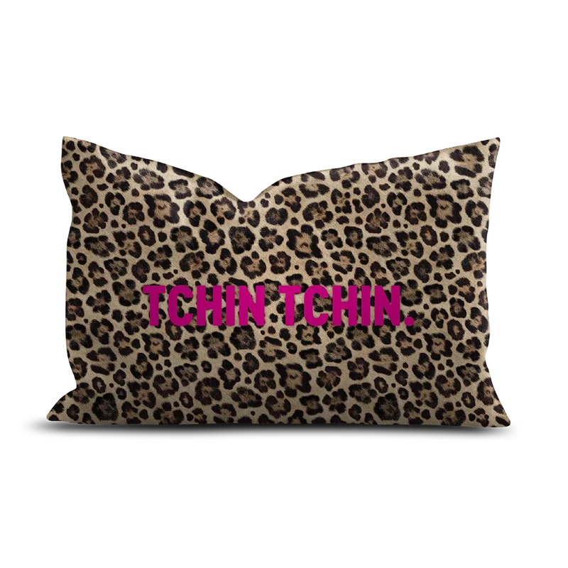 Coussin Velours Léopard Tchin Tchin