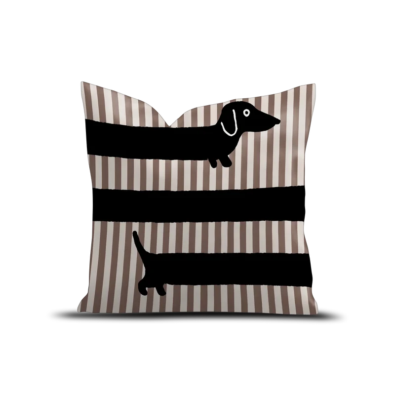 Coussin velours Long Teckel