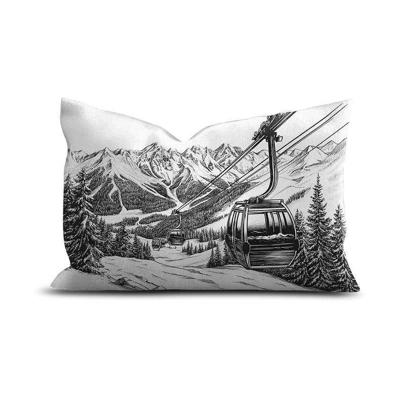 Coussin Velours Montagne Ortisei