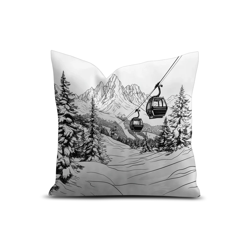 Coussin Velours Montagne San Candido