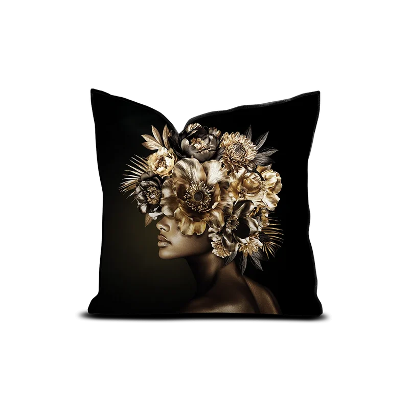 Coussin velours Pavot