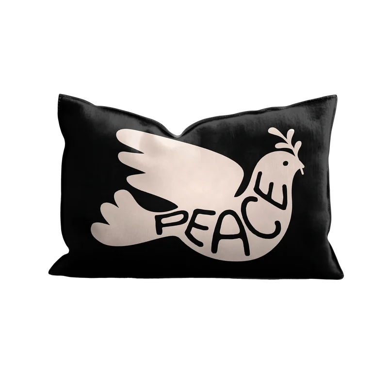 Coussin velours Peace