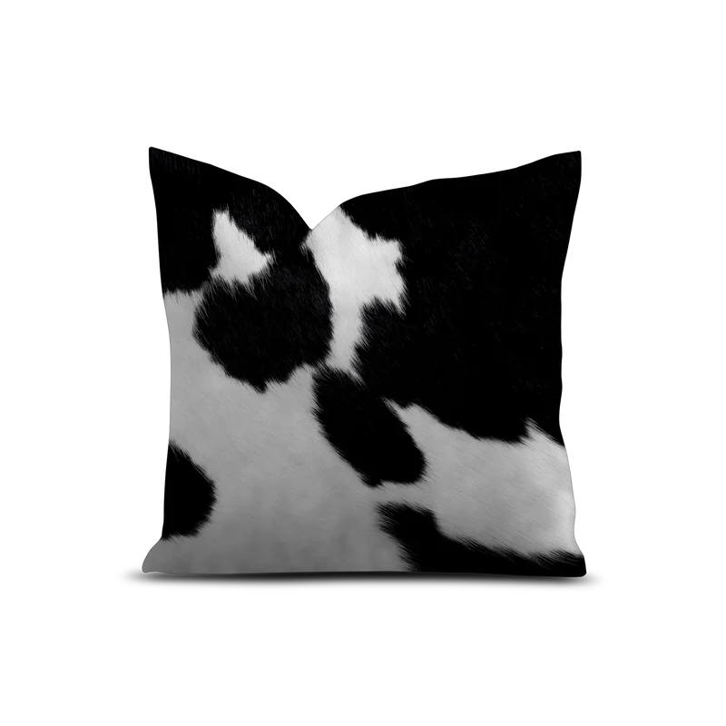 Coussin Velours Peau De Vache Molveno