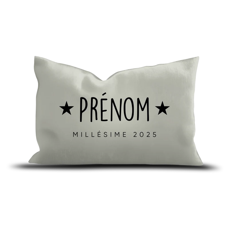 Coussin Velours Personnalisé Millésime Vert