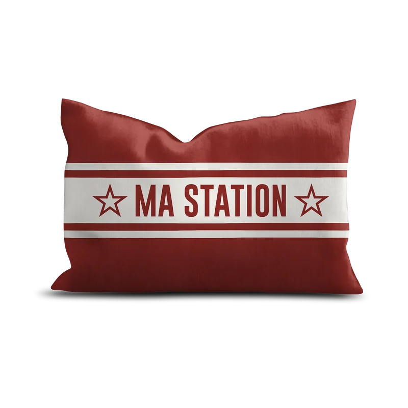 Coussin Velours Personnalisé Montagne Ampezzo Rouge