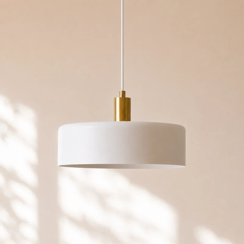 Suspension Nox en métal blanc D35 cm