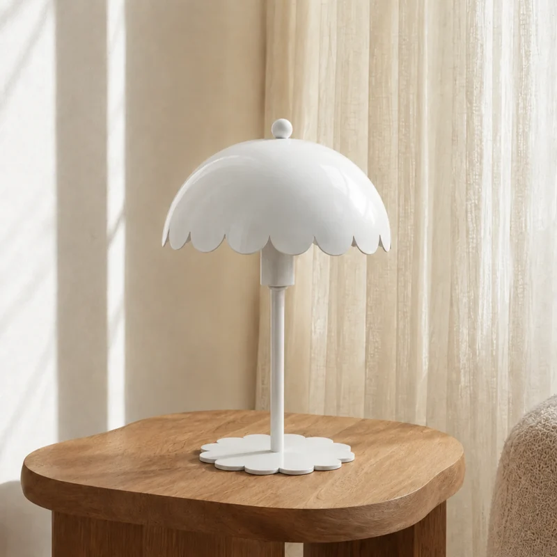 Lampe à poser Margot en métal blanc