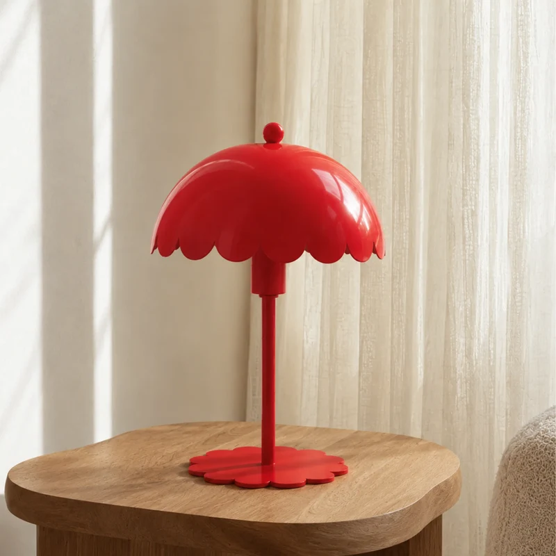 Lampe à poser Margot en métal rouge