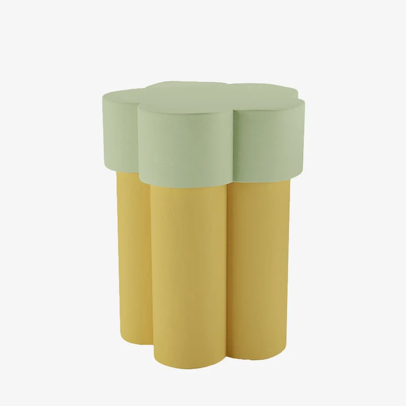 Table d appoint en forme de fleur, magn sie vert clair et jaune Magnolia