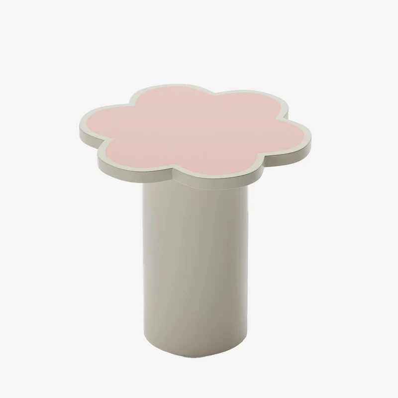 Table d appoint fleur coloris rose Flora