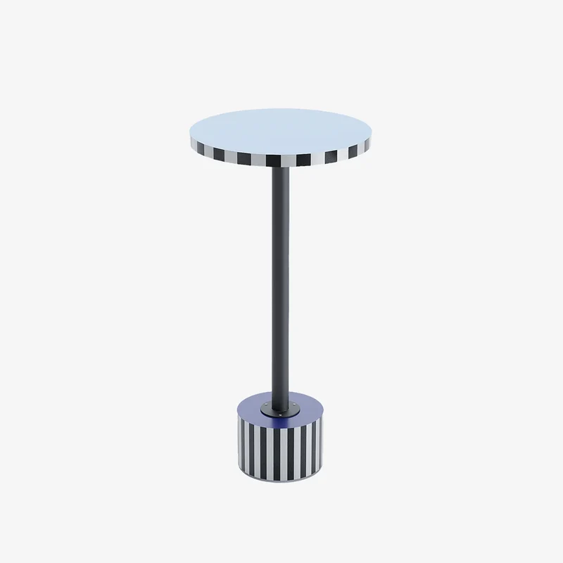 Table d appoint ronde originale couleur bleue Jasmin