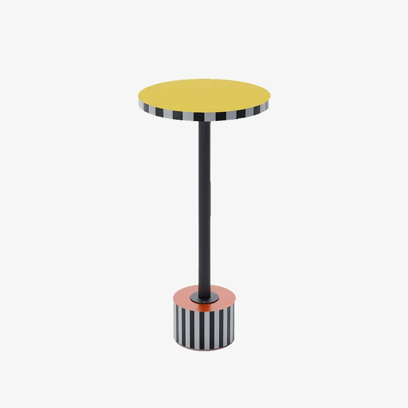 Table d appoint ronde originale jaune