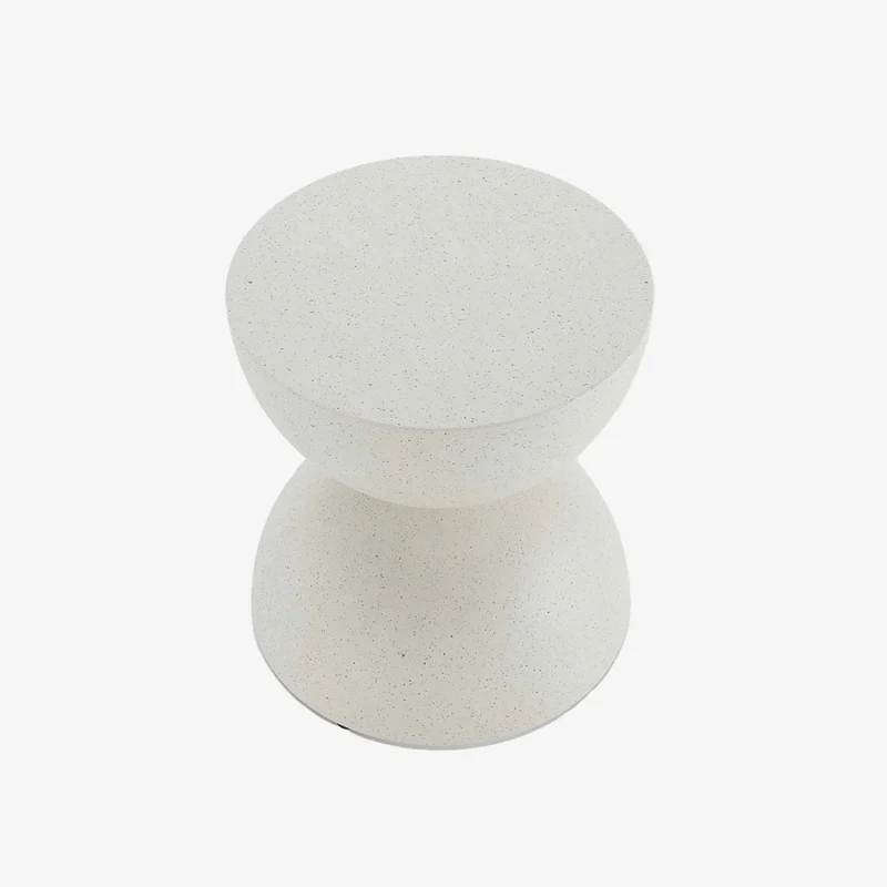 Table d'appoint ronde design en magn sie, gris mouchet Bergamote
