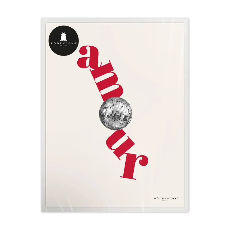 Affiche ou affiche encadrée Amour