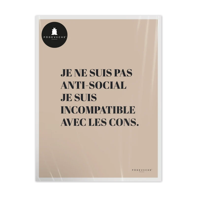 Affiche ou affiche encadrée Anti Social