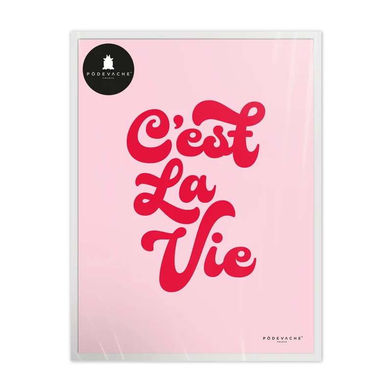 Affiche ou affiche encadrée C'est la Vie