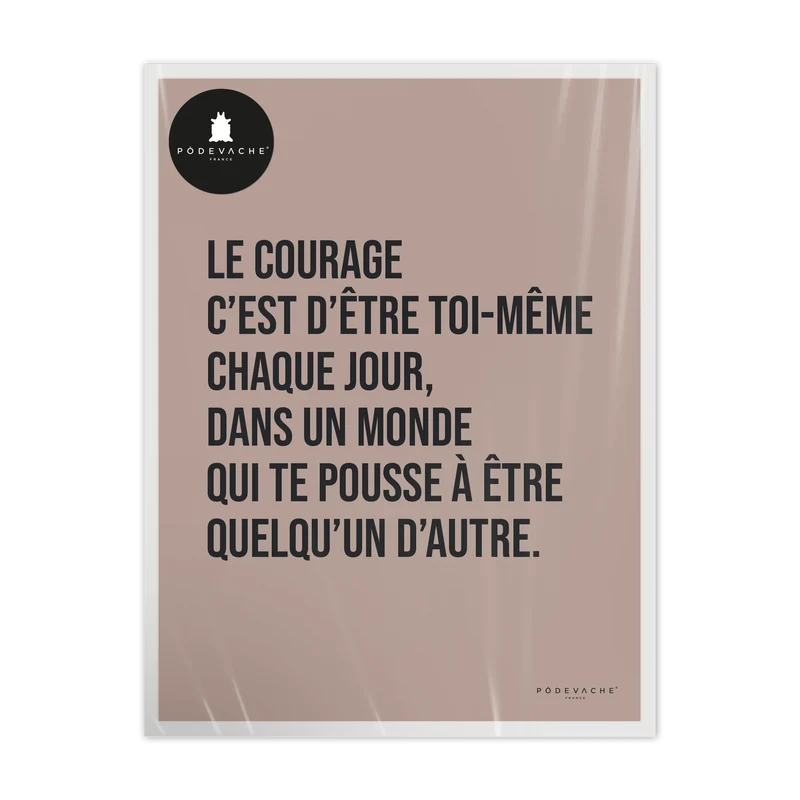 Affiche ou affiche encadrée Courage