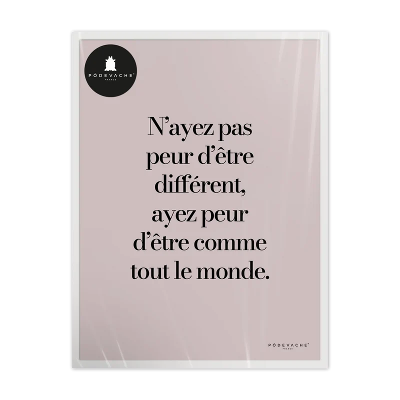 Affiche ou affiche encadrée Etre Différent