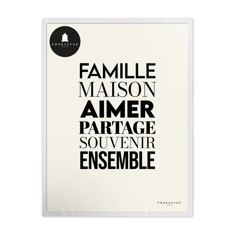 Affiche ou affiche encadrée Famille Partage