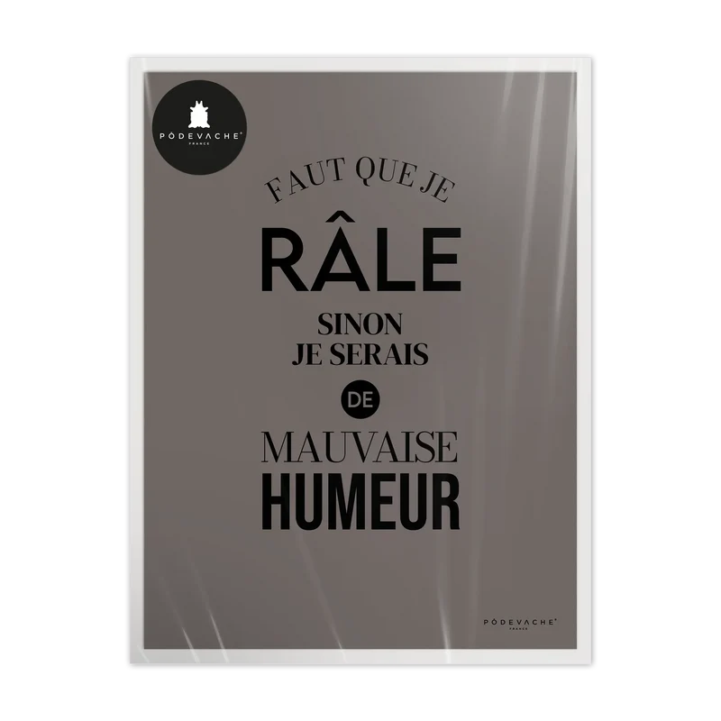 Affiche ou affiche encadrée Faut que Je Rale