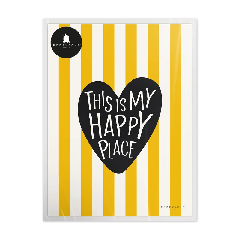 Affiche ou affiche encadrée Happy Place