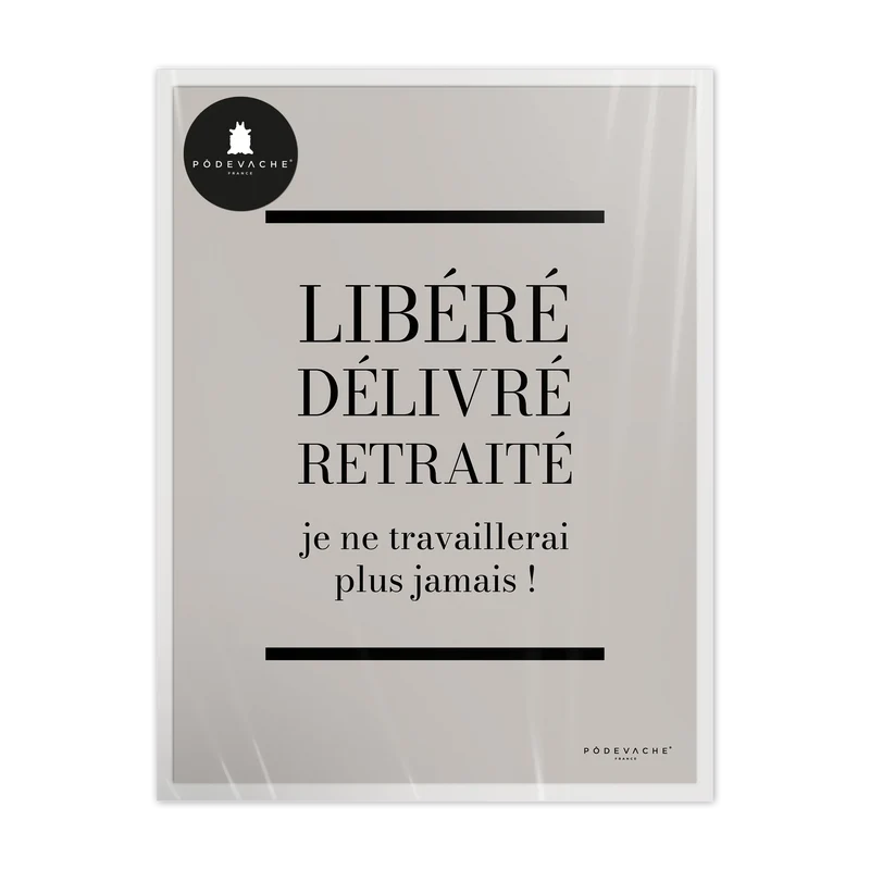 Affiche ou affiche encadrée Libéré Délivré
