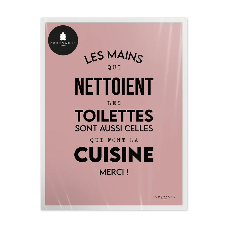 Affiche ou affiche encadrée Mains se Nettoient