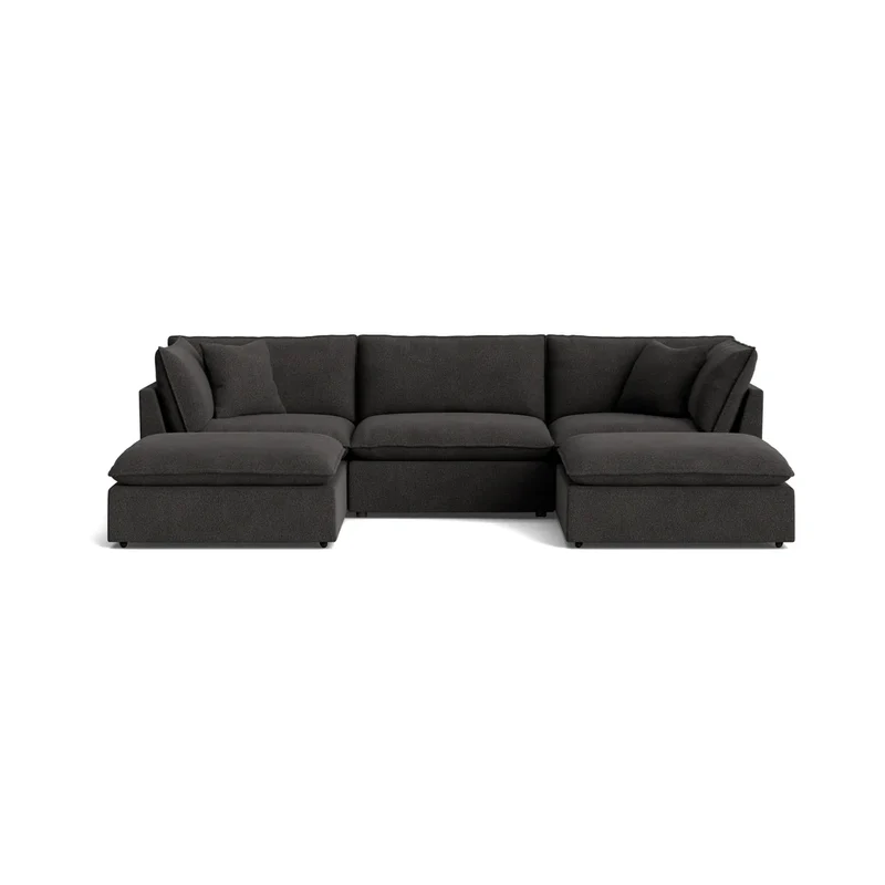 Chill Time 5-Piece Modular U-Shaped Sectional, Dark Shadow