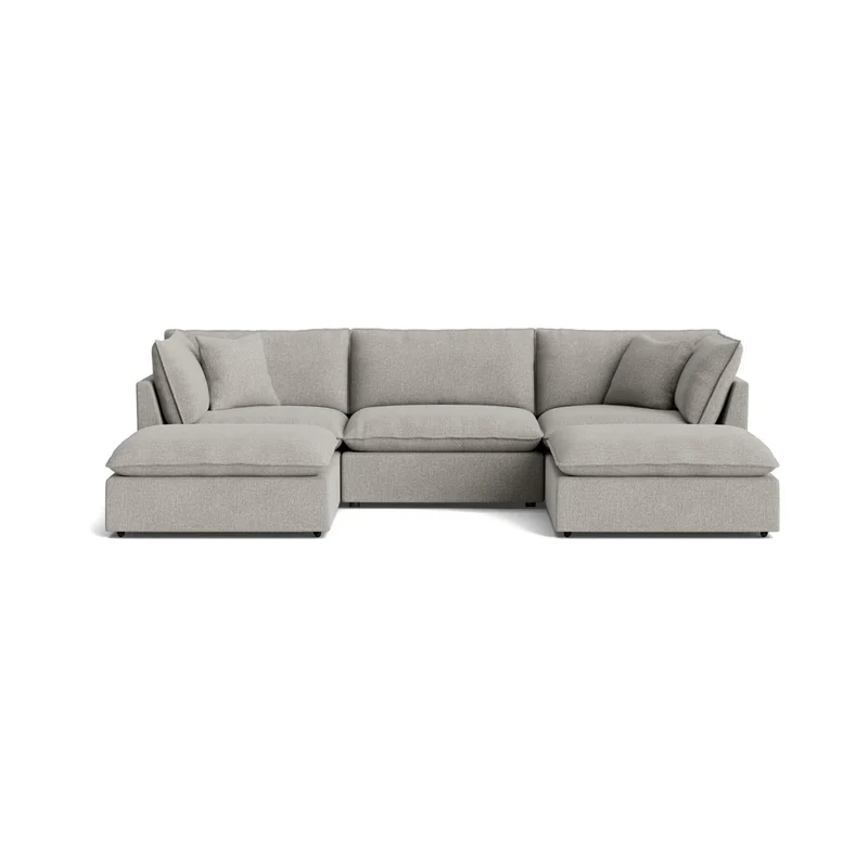 Chill Time 5-Piece Modular U-Shaped Sectional, Heather