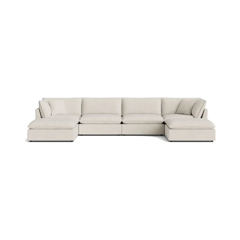 Chill Time 6-Piece Modular U-Shaped Sectional, Birch
