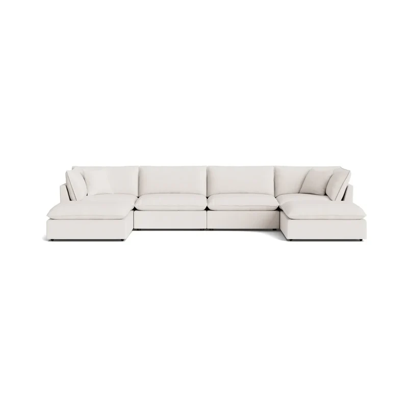 Chill Time 6-Piece Modular U-Shaped Sectional, Nomad Snow