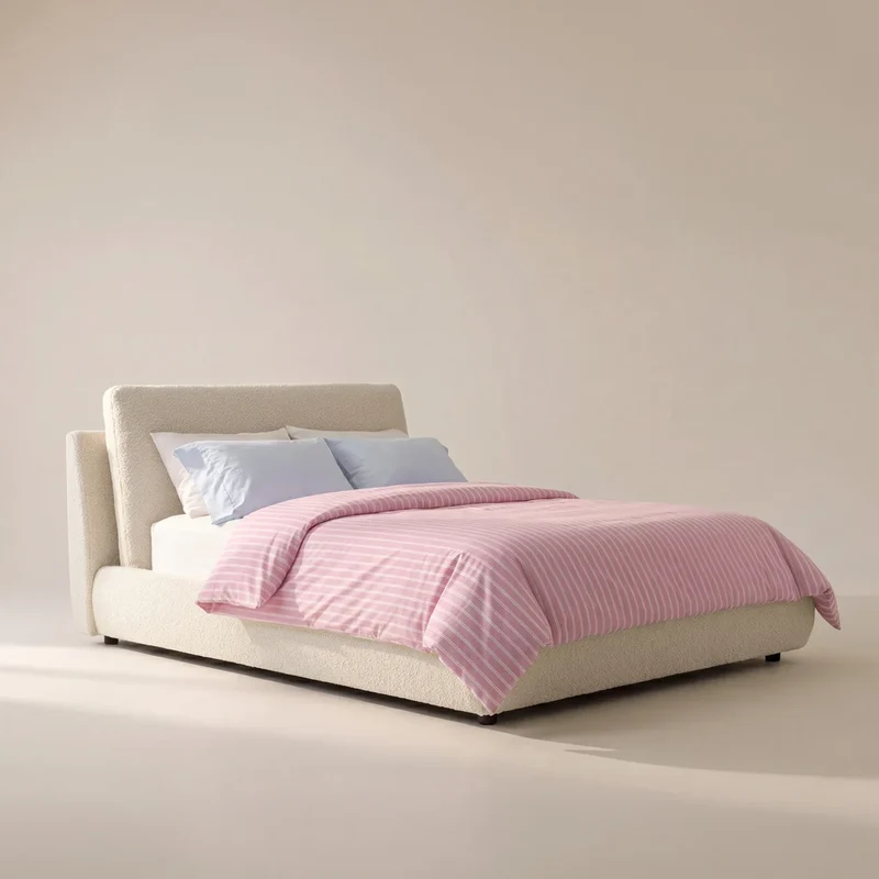 Cloud Bed, Full, Cream Boucle