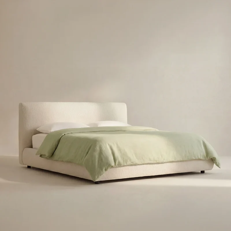 Dream Bed, King, Cream Boucle