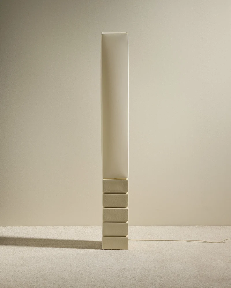 Tower Floor Lamp - Ecru