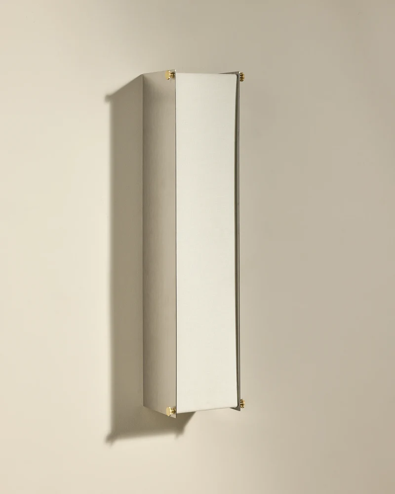 Boxie wall light - Brushed stainless steel